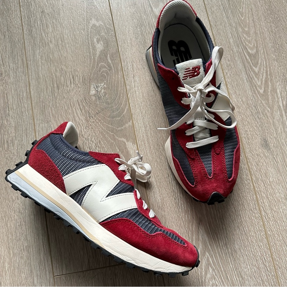 New Balance Shoes Sneakers Mens 327 Intelligent Choice Navy/Scarlet MS327MR 9